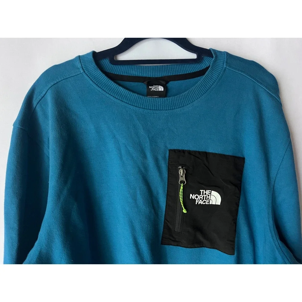 The North Face Tech‎ Crew Neck Sweatshirt Blue Black Mens XL